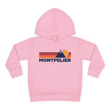 Buy pink Montpelier, Vermont Toddler Hoodie - Unisex Mountain Montpelier Pullover Sweatshirt, Kids Hooded Jumper, Vermont Souvenir