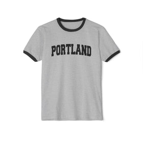 Portland, Oregon Cotton Ringer Graphic Tee - Unisex Portland T Shirt, Vintage Style Tee, Men's/Women's Tee