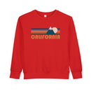 California Toddler Sweatshirt - Retro Mountain California Toddler Crewneck Sweatshirt-7