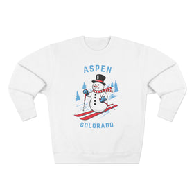 Premium Aspen, Colorado Skiing Snowman Sweatshirt
