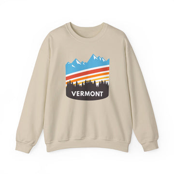 Buy sand Vermont Sweatshirt - Unisex Retro Vermont Crewneck Sweatshirt