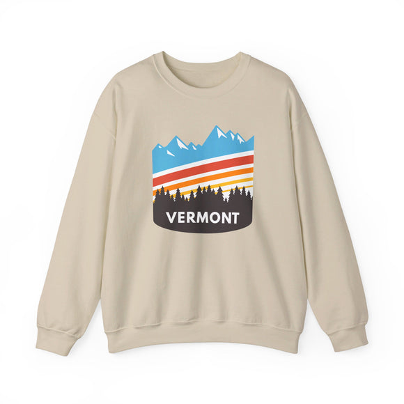 Vermont Sweatshirt - Unisex Retro Vermont Crewneck Sweatshirt