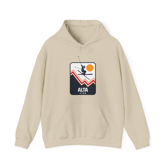 Alta, Utah Hoodie - Unisex Snow Ski Jump Alta Hoodie Sweatshirt