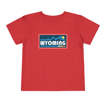 Buy heather-red Wyoming Toddler Graphic Tee - Kids Wyoming T-Shirt
