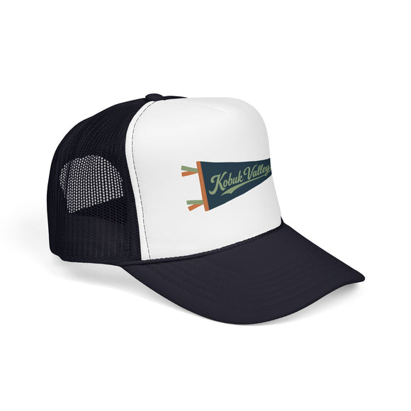 Kobuk Valley National Park Pennant Trucker Hat — Vintage Foam Mesh Cap