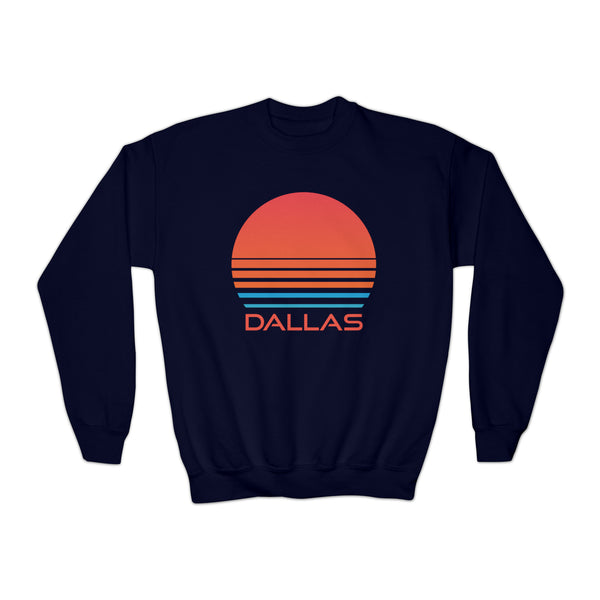 Dallas, Texas Youth Sweatshirt - Unisex Kid's Dallas Crewneck Sweatshirt
