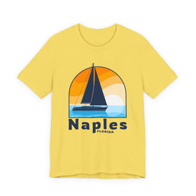 Buy maize-yellow Naples, Florida T Shirt - Sailboat Tee