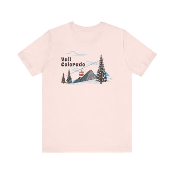 Vail, Colorado T-Shirt - Retro Ski Mountain Gondola Unisex Vail Shirt