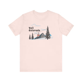 Vail, Colorado T-Shirt - Retro Ski Mountain Gondola Unisex Vail Shirt