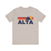 Retro Alta, Utah T-shirt, Mountain Tee, Vintage Alta Unisex Jersey Shirt, Outdoor Hiking Apparel