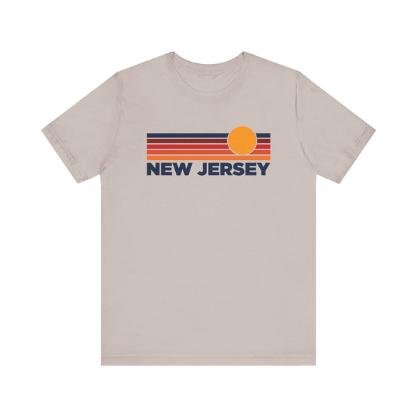 New Jersey T-Shirt Retro Sun Ombre Unisex Tee, Vintage New Jersey Tee, Mountain Sun Tee, New Jersey Souvenir Shirt