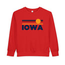 Iowa Toddler Sweatshirt - Retro Sun Iowa Toddler Crewneck Sweatshirt-5