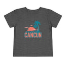 Cancun, Mexico Toddler T-Shirt - Retro Palm Tree Toddler Cancun Shirt-1