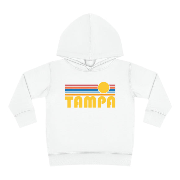 Tampa, Florida Toddler Hoodie - Retro Sunrise Unisex Tampa Toddler Sweatshirt