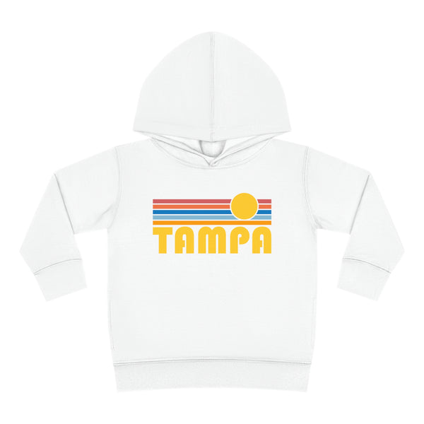 Tampa, Florida Toddler Hoodie - Retro Sunrise Unisex Tampa Toddler Sweatshirt