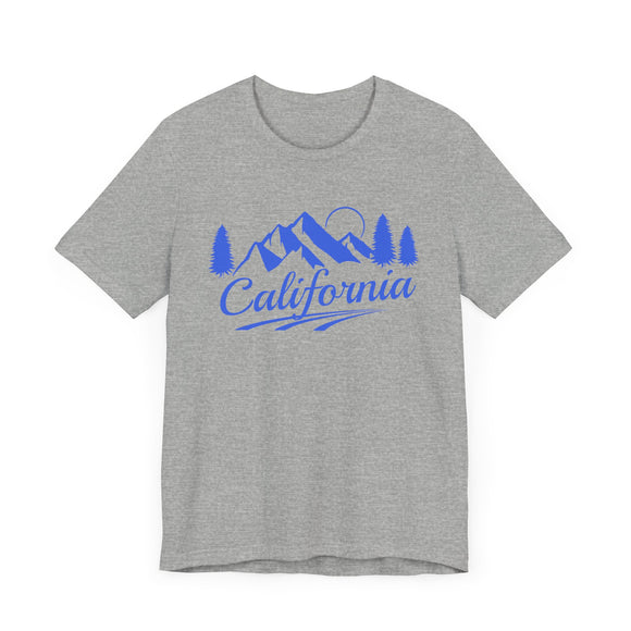 California T-Shirt - Retro Mountain Unisex California Shirt