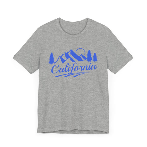 California T-Shirt - Retro Mountain Unisex California Shirt