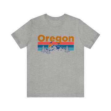 Oregon T-Shirt - Mountain Sunset Unisex Oregon Shirt - 0