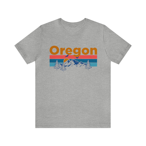 Oregon T-Shirt - Mountain Sunset Unisex Oregon Shirt