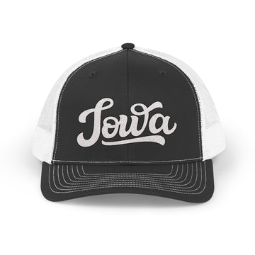 Iowa Snapback Trucker Cap - Embroidered Iowa Hat - 0