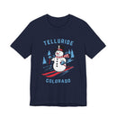 Telluride, Colorado T Shirt - Ski Snowman Graphic Tee-4