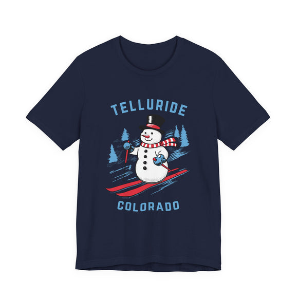 Telluride, Colorado T Shirt - Ski Snowman Graphic Tee
