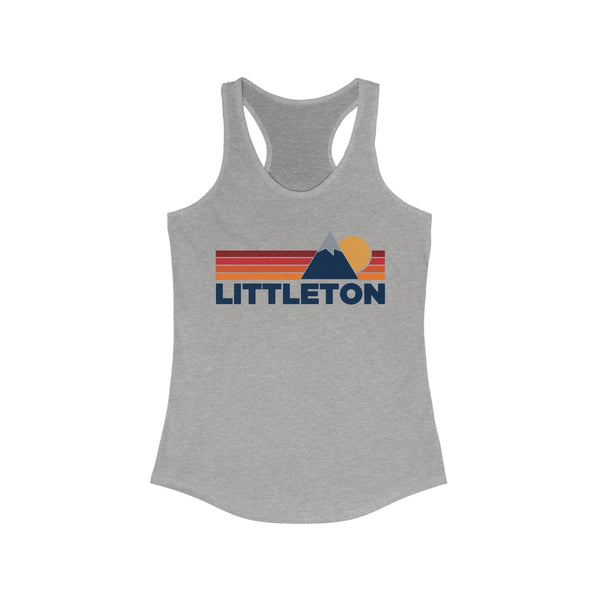 Littleton, Colorado Women's Racerback Tank Top - Mountain Lover Sleeveless Shirt, Women's Littleton Hiking Tank