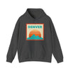 Denver, Colorado Mountain Sun Hoodie - Unisex Hooded Sweatshirt, Travel Sweatshirt, Sunset