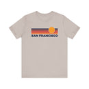 San Francisco, California T-Shirt Retro Sun Ombre Unisex Tee, Vintage California Tee, Mountain Sun San Francisco Tee, Souvenir Shirt-4