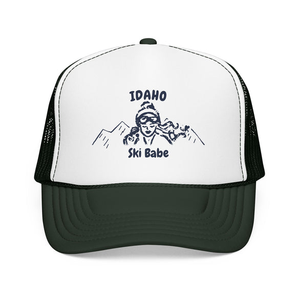 Idaho Ski Babe Trucker Hat — Foam Mesh Cap