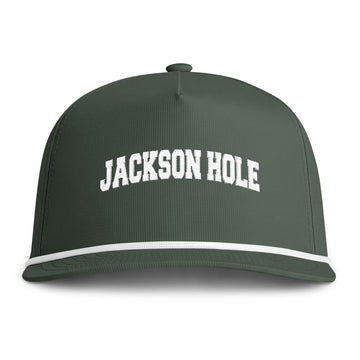 Buy moss Jackson Hole, Wyoming Embroidered Rope Hat - Vintage Sunwashed Rope Cap, Comfort Colors