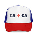 Los Angeles, California Retro Trucker Hat - Lightning Foam Cap-4