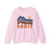 Banff, Canada Sweatshirt Retro Mountains, Banff Unisex Graphic Crewneck