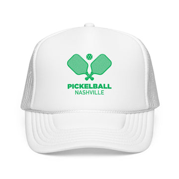 Buy white Nashville, Tennessee Pickleball Trucker Hat - Foam Nashville Cap