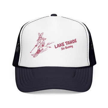 Buy navy-white-navy Lake Tahoe, California Ski Bunny Foam Trucker Hat