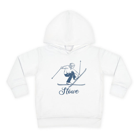 Stowe, Vermont Toddler Hoodie - Unisex Stowe Vintage Skiing Sweatshirt