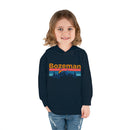 Bozeman Toddler Hoodie - Retro Mountain Sun Unisex Bozeman Toddler Sweatshirt-14