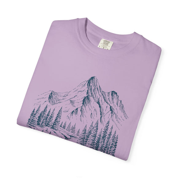 Bend, Oregon Graphic Tee - Mountain Illustration Bend T Shirt