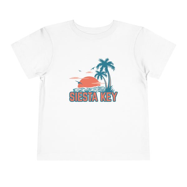 Siesta Key, Florida Toddler T-Shirt - Retro Palm Tree Toddler Siesta Key Shirt