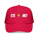 St. Louis, Missouri Retro Trucker Hat - Lightning Foam Cap - Lightning Black-3