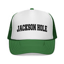 Jackson Hole, Wyoming Collegiate Style Trucker Hat-3