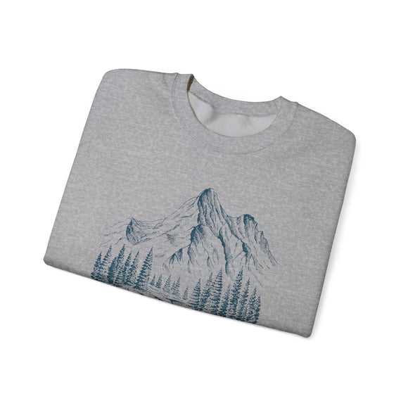 Montana Sweatshirt - Mountain Illustration Graphic Crewneck