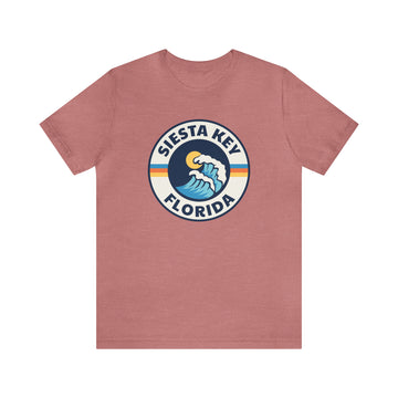 Siesta Key, Florida T-Shirt - Retro Unisex Siesta Key Shirt - Wave Circle