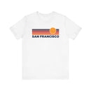 San Francisco, California T-Shirt Retro Sun Ombre Unisex Tee, Vintage California Tee, Mountain Sun San Francisco Tee, Souvenir Shirt-1
