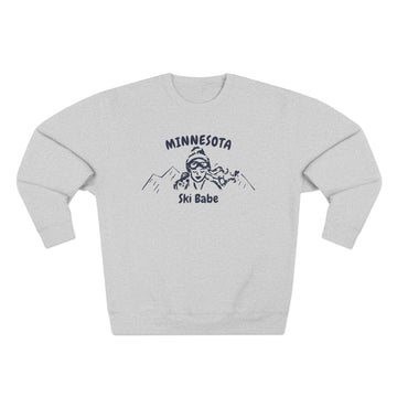 Buy heather-grey Premium Minnesota Ski Babe Sweatshirt
