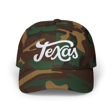 Buy green-camo Texas Dad Hat - Embroidered Texas Classic Dad Cap