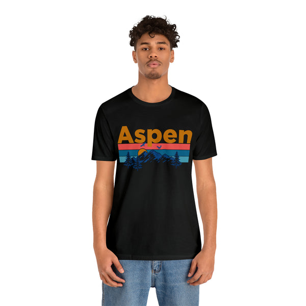 Aspen, Colorado Shirt - Mountain Sunset Unisex Aspen T-Shirt