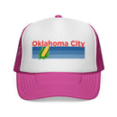 Oklahoma City, Oklahoma Retro Corn and Farm Trucker Hat-6