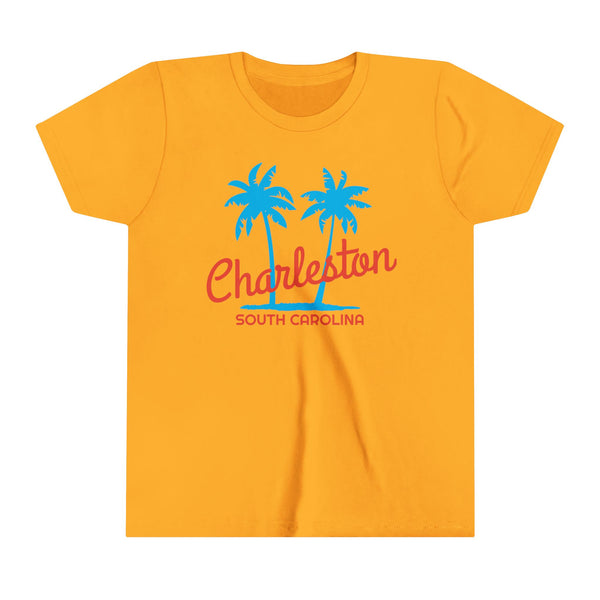 Charleston, South Carolina Youth Shirt - Retro Palm Tree Charleston Kid's T-Shirt