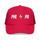 Philadelphia, Pennsylvania Retro Trucker Hat - Lightning Foam Cap - Lightning Black-3